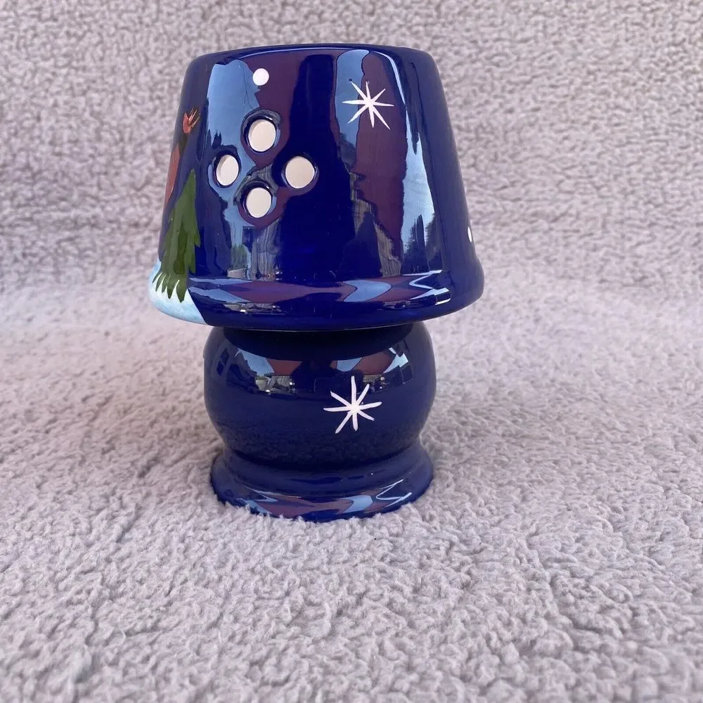Scott’s Collectibles Snowy Night Votive Lamp Candle Holder Gift #6481
